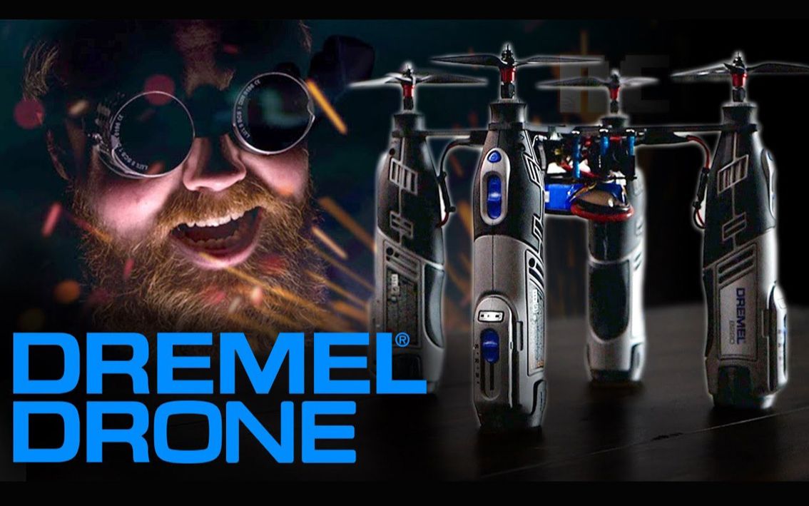 电动工具电摩也能飞上天! 琢美牌四轴穿越机无人机【Dremel Drone! ! 】